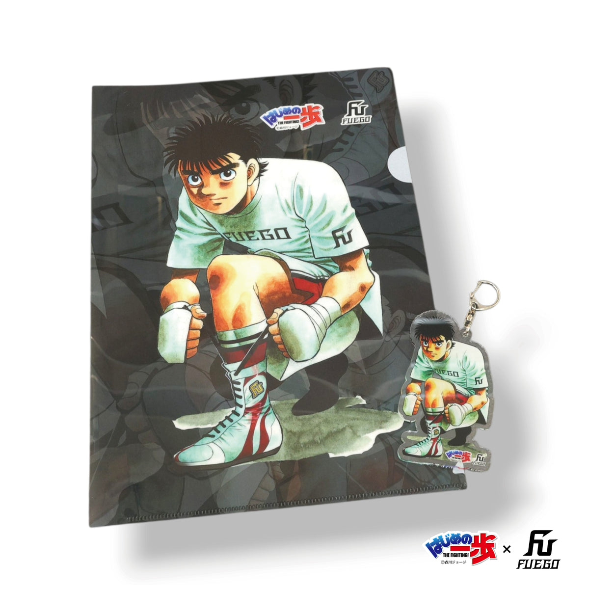 はじめの一歩×FUEGO アクリルキーホルダー+A4クリアファイル セット 【幕之内一歩Ver.】 -