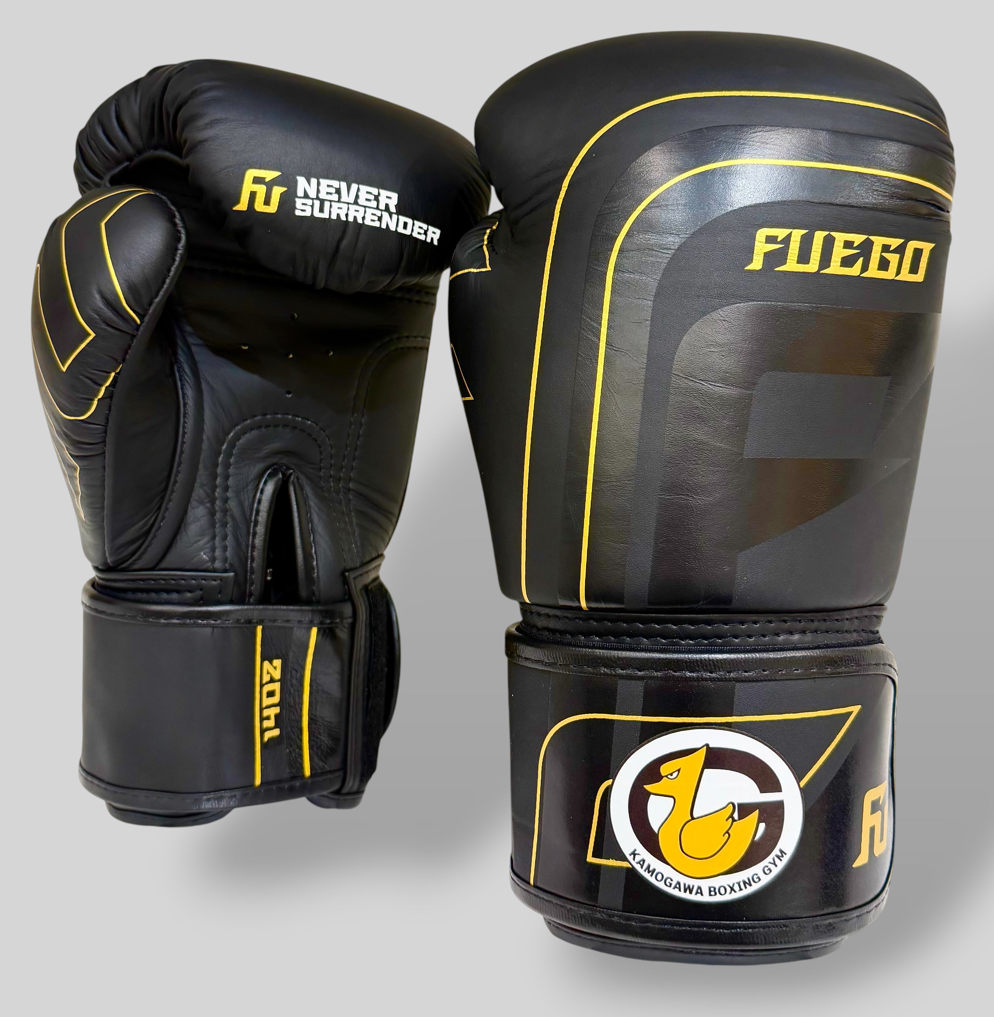 はじめの一歩×FUEGO ボクシンググローブ 鴨川ジムVer. [Black✕Gold