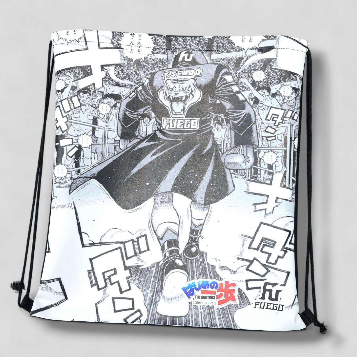 [Limited Edition] Hajime no Ippo × FUEGO Boxing Gloves – Sendo Takeshi Ver. [Black × Gold]