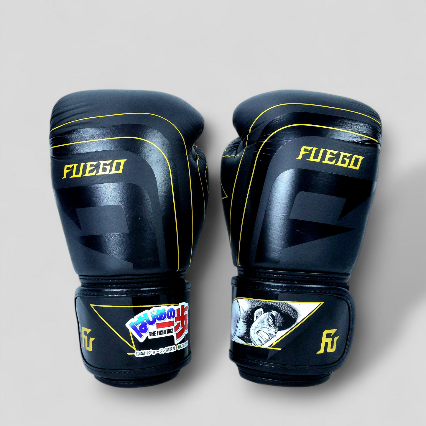 [Pre-order] Hajime no Ippo x FUEGO Boxing Gloves Takamura Mamoru Ver. [Black x Gold]