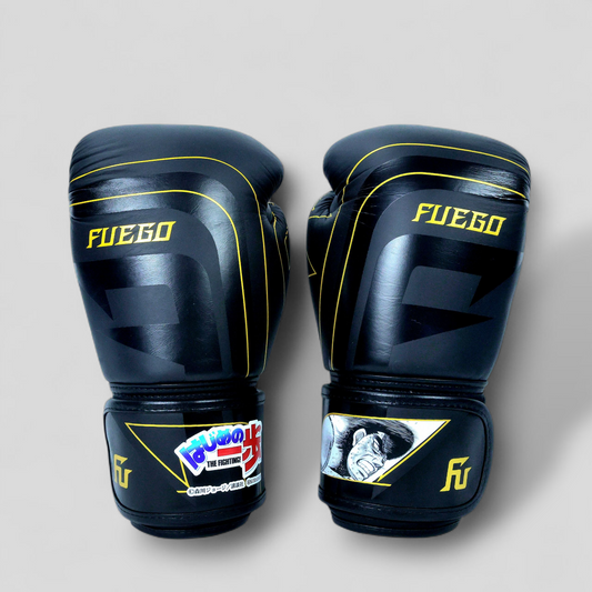 [Pre-order] Hajime no Ippo x FUEGO Boxing Gloves Takamura Mamoru Ver. [Black x Gold]