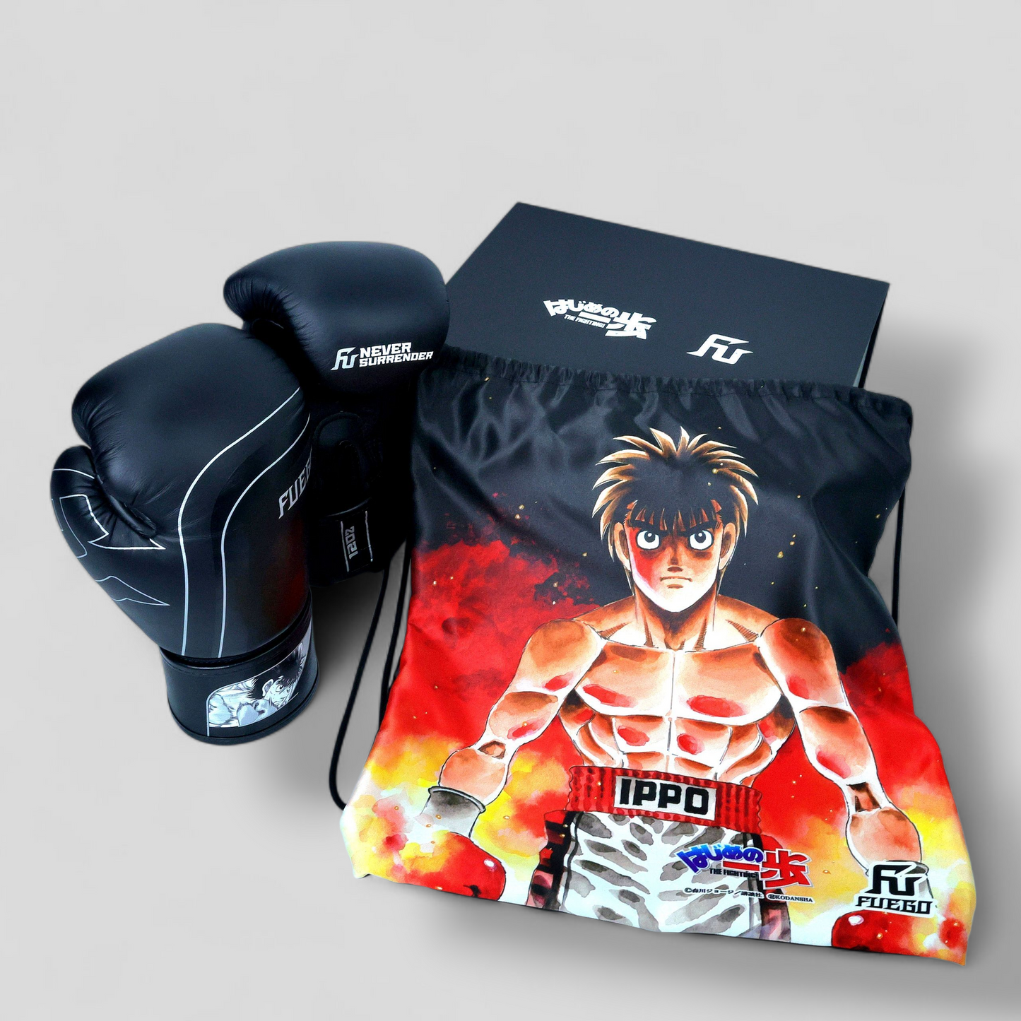 はじめの一歩×FUEGO ボクシンググローブ 幕之内一歩Ver. [Black はじめの一歩×FUEGO ボクシンググローブ 幕之内一歩Ver. [Black