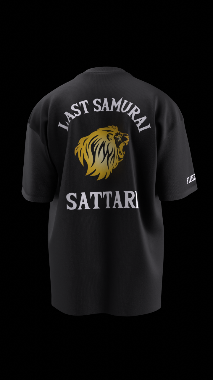 Mahmoud Sattari×FUEGO [LAST SAMURAI] LOGO T 恤 [黑✕白✕金]